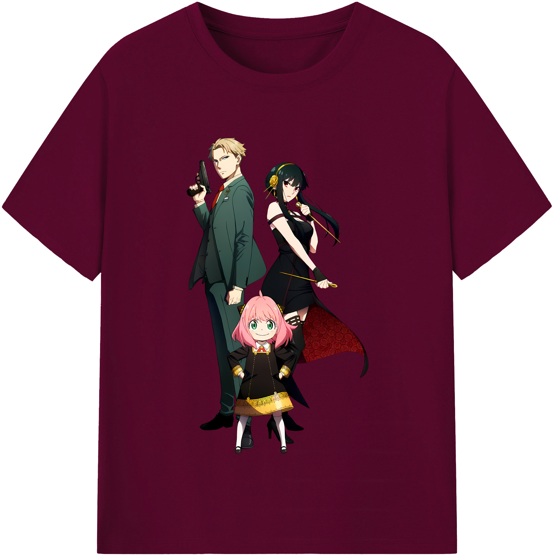 （画像用） SPY×FAMILY间谍家家酒 レディースカジュアルプリントTシャツ（綿100％）